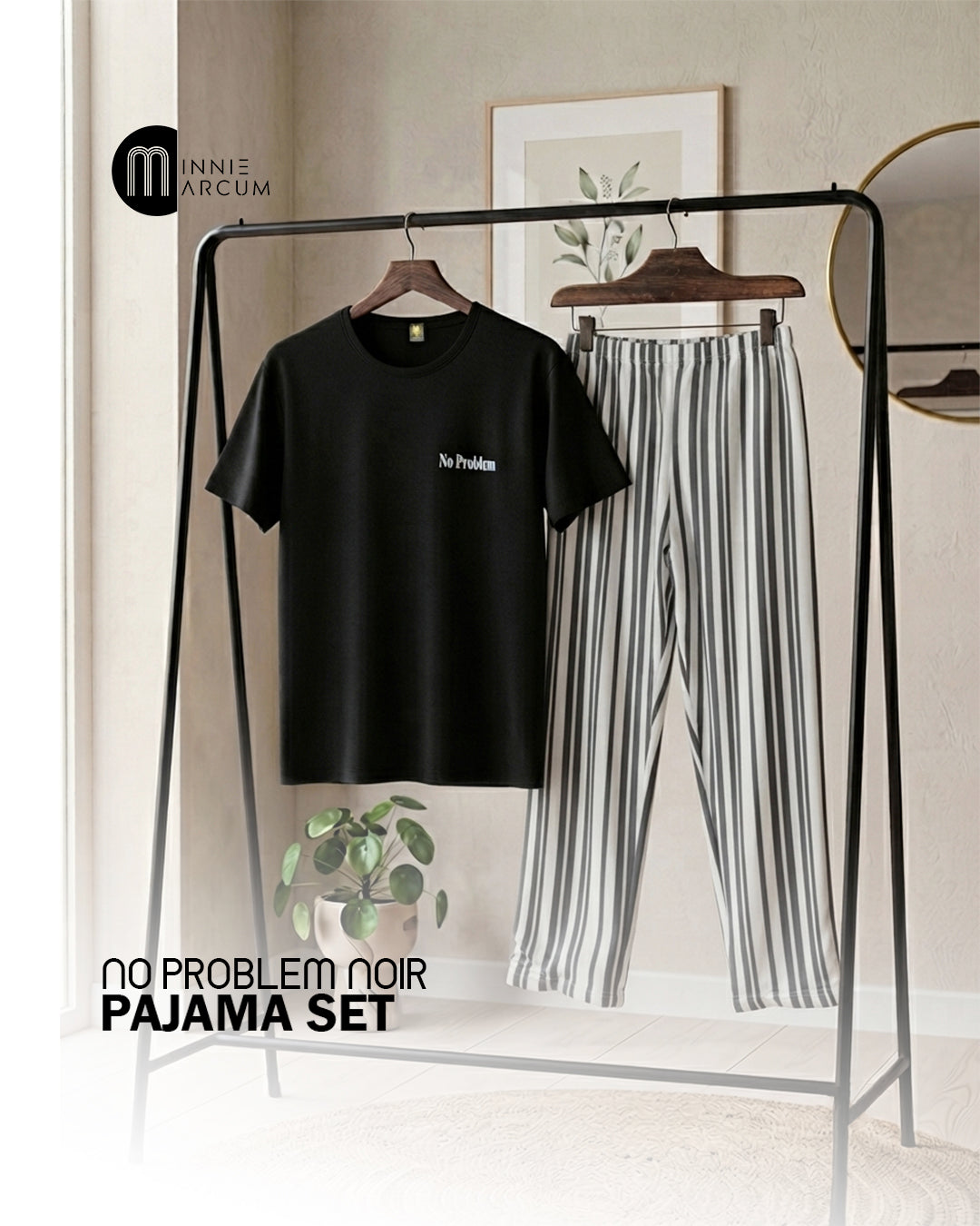 No Problem Noir Pajama Set