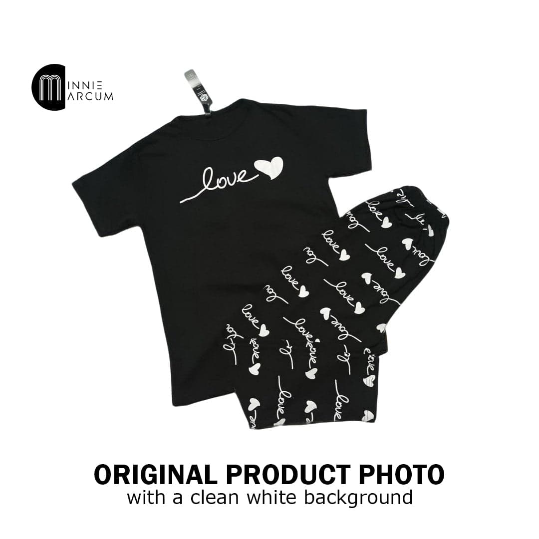 Love Print Pajama Set