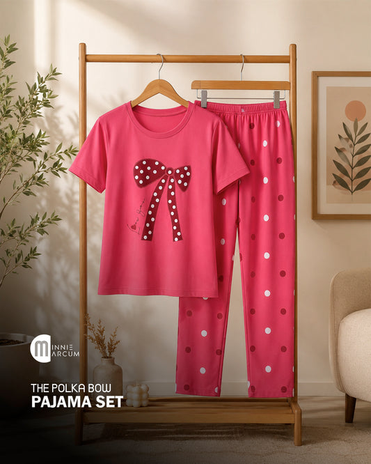 The Polka Bow Pajama Set