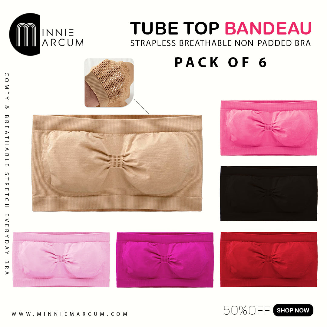 Tube Top Non-Padded Bra ( Pack Of 6 )