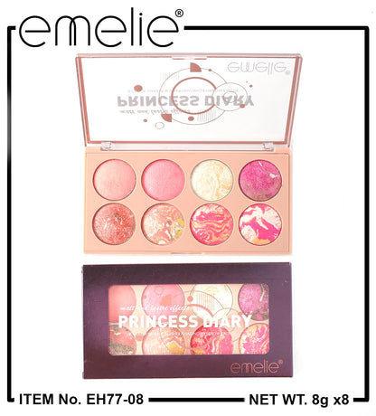 EMELIE PRINCESS DIARY 8 COLOR MAKEUP BLUSHER/SHADING PALETTE