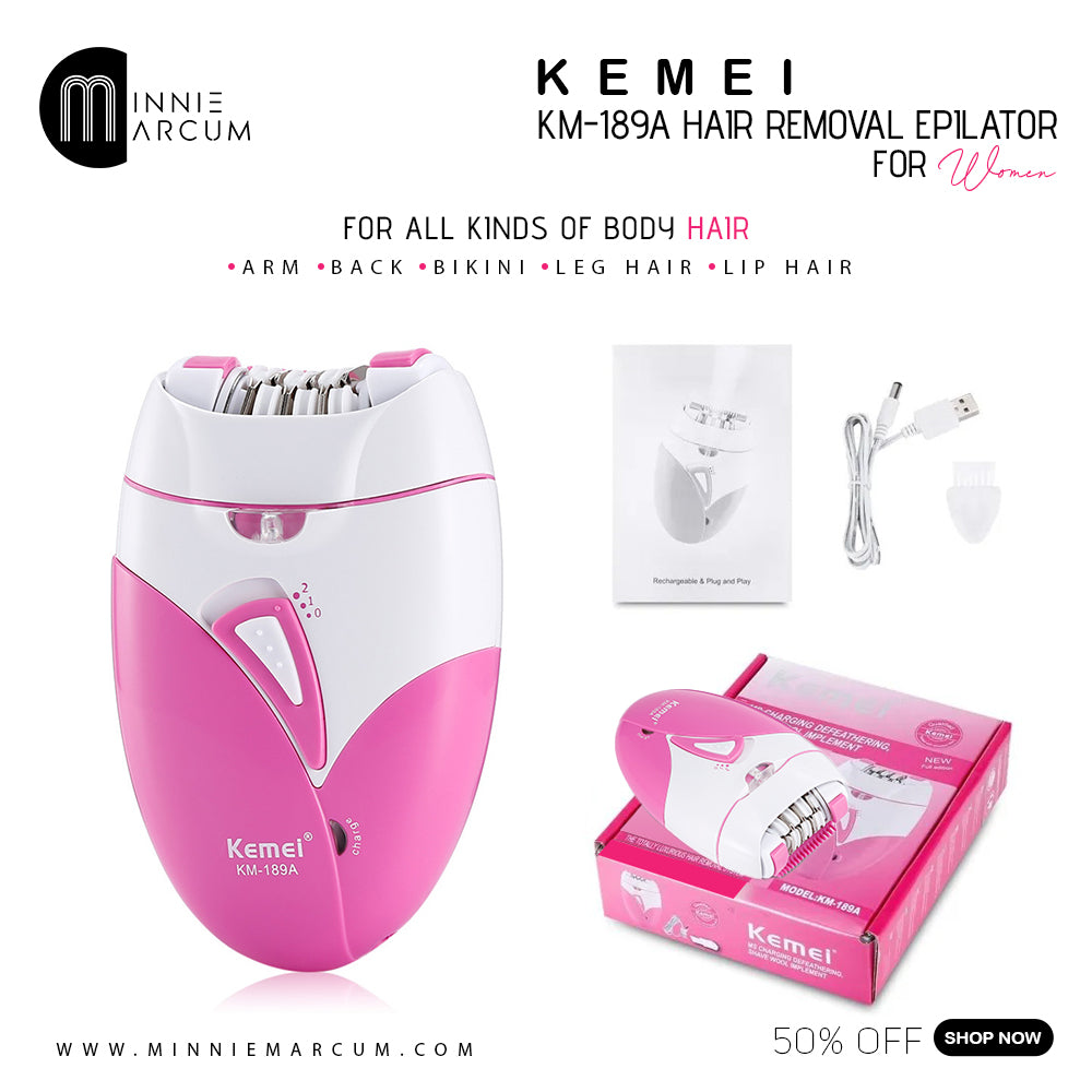 KEMEI KM-189A HAIR REMOVAL EPILATOR FOR WOMEN