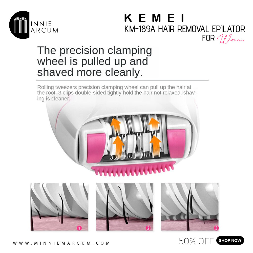 KEMEI KM-189A HAIR REMOVAL EPILATOR FOR WOMEN