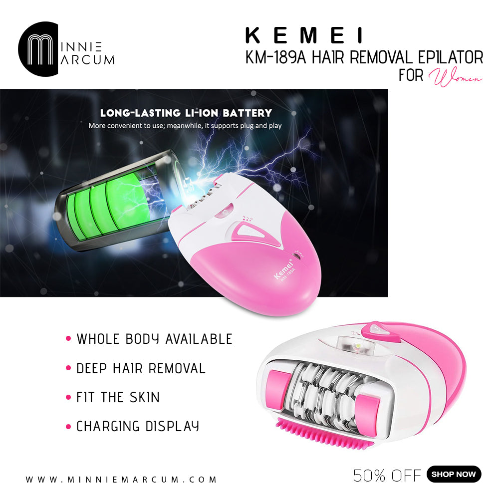 KEMEI KM-189A HAIR REMOVAL EPILATOR FOR WOMEN