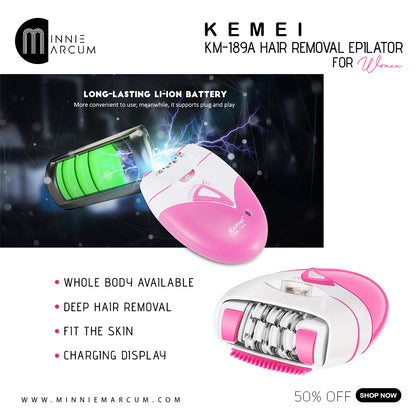 KEMEI KM-189A HAIR REMOVAL EPILATOR FOR WOMEN