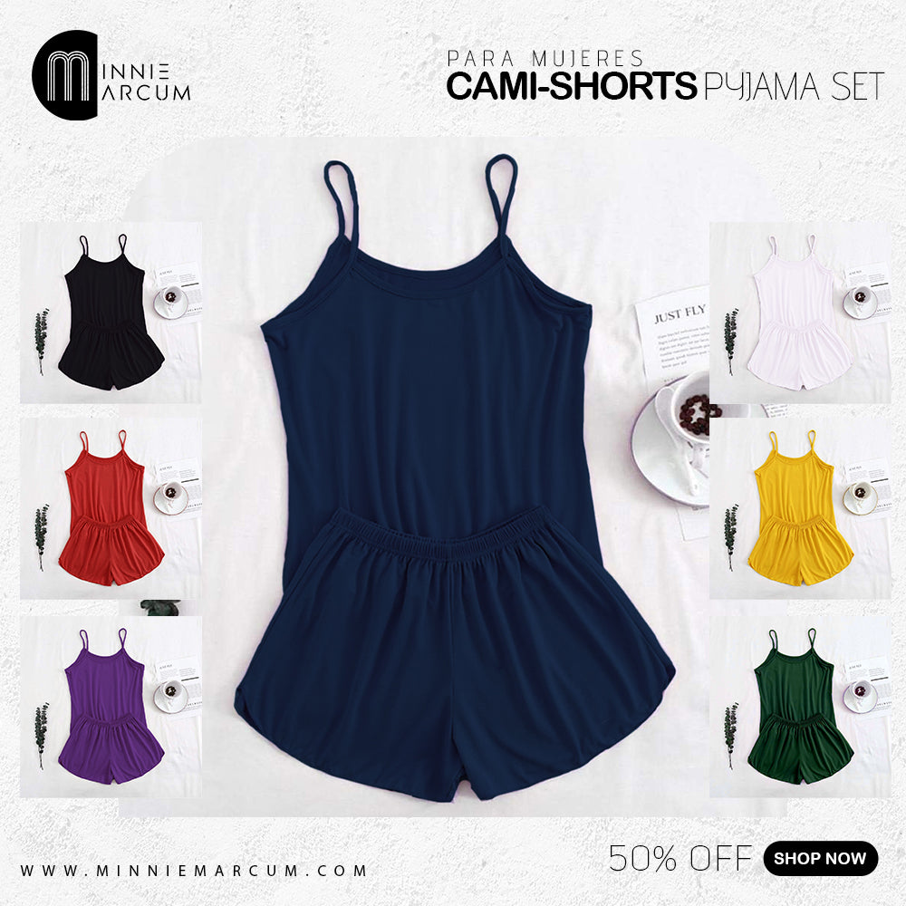 PARA MUJERES CAMI-SHORTS PYJAMA SET