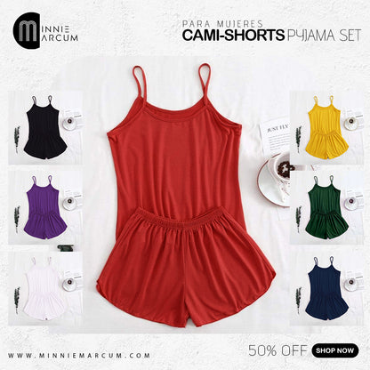 PARA MUJERES CAMI-SHORTS PYJAMA SET