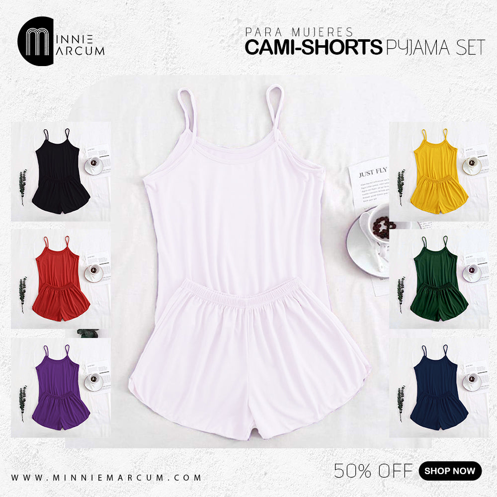 PARA MUJERES CAMI-SHORTS PYJAMA SET