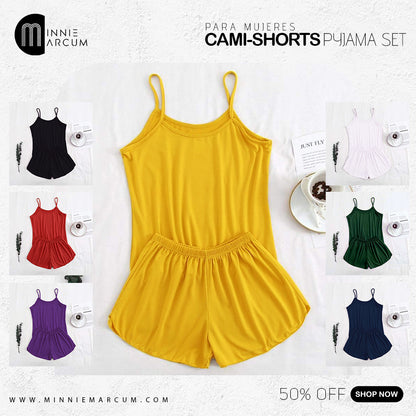 PARA MUJERES CAMI-SHORTS PYJAMA SET