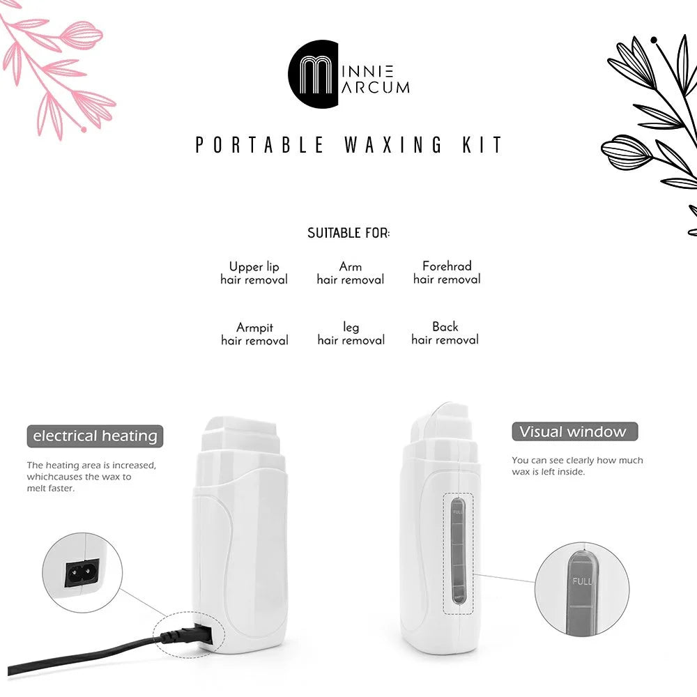 Portable Waxing Kit Hair Removal with RICA Lipowax At Home Waxing Kit for Women and Men