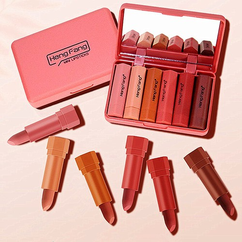 Heng Fang Mini Matte Lipsticks Pack Of 6 Colors