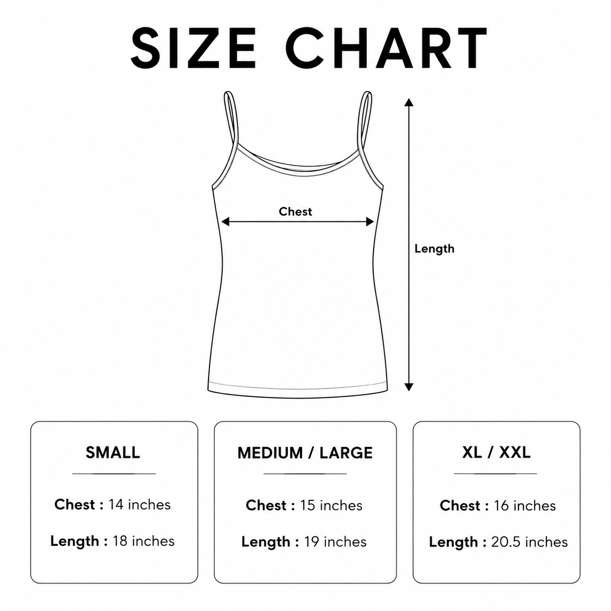 PACK OF 3 CAMISOLE TOPS IN SOFT COTTON JERSEY WITH NARROW SHOULDER STRAPS