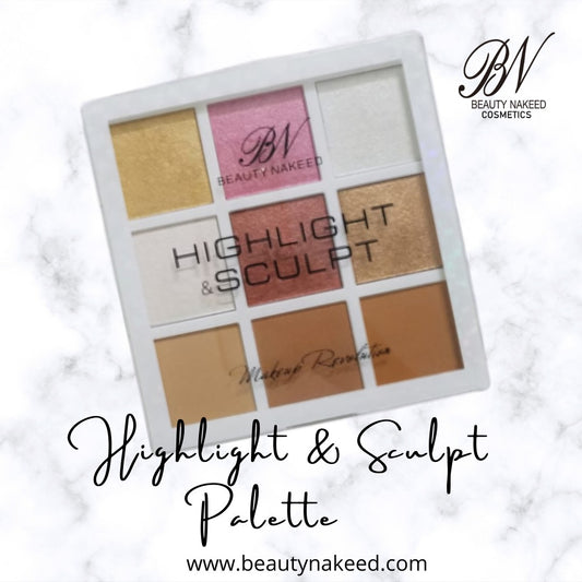 Beauty Nakeed – Sculpt & Highlight Palette 9 Shades