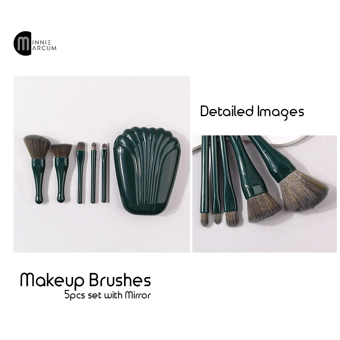 Makeup Brushes 5pcs set with Mirror