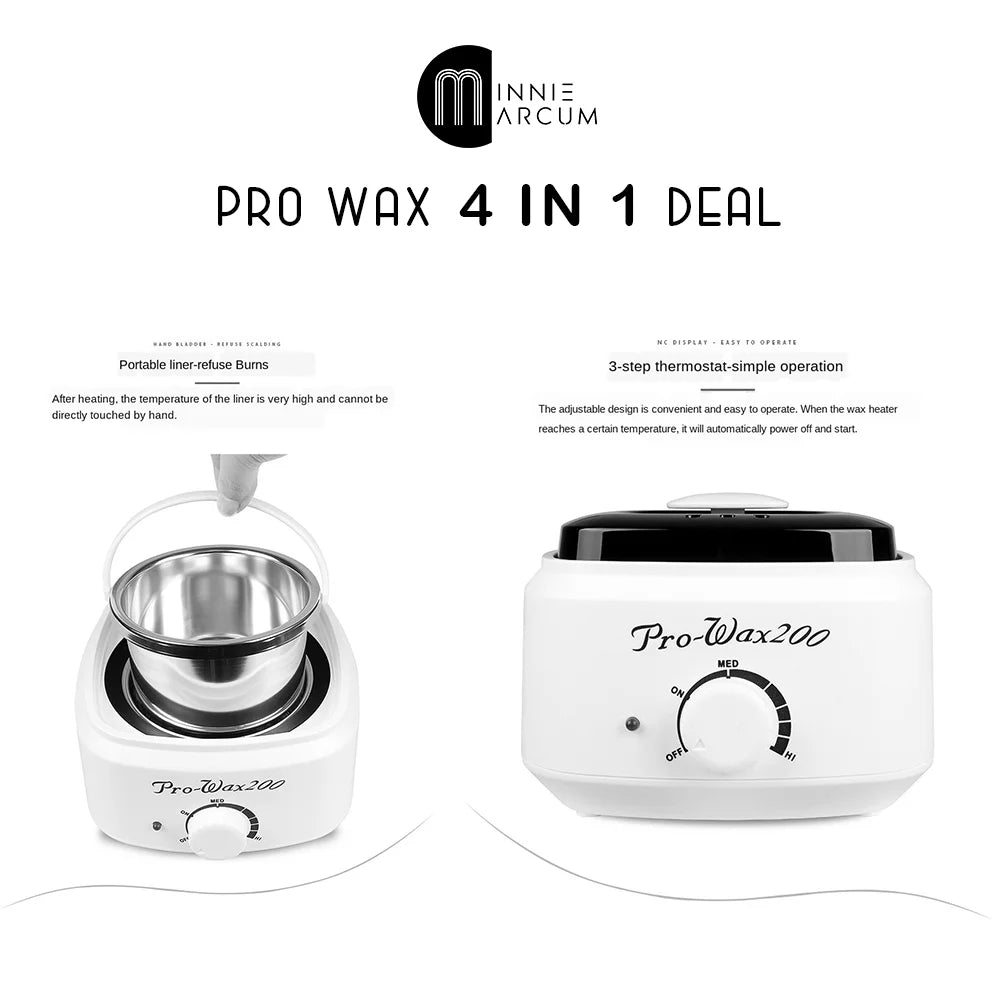 PRO-WAX 4 IN 1 DEAL WITH RICA BRAZILIAN WAX AVOCADO BUTTER 400ml