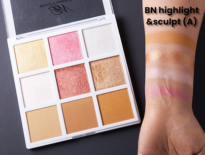 Beauty Nakeed – Sculpt & Highlight Palette 9 Shades