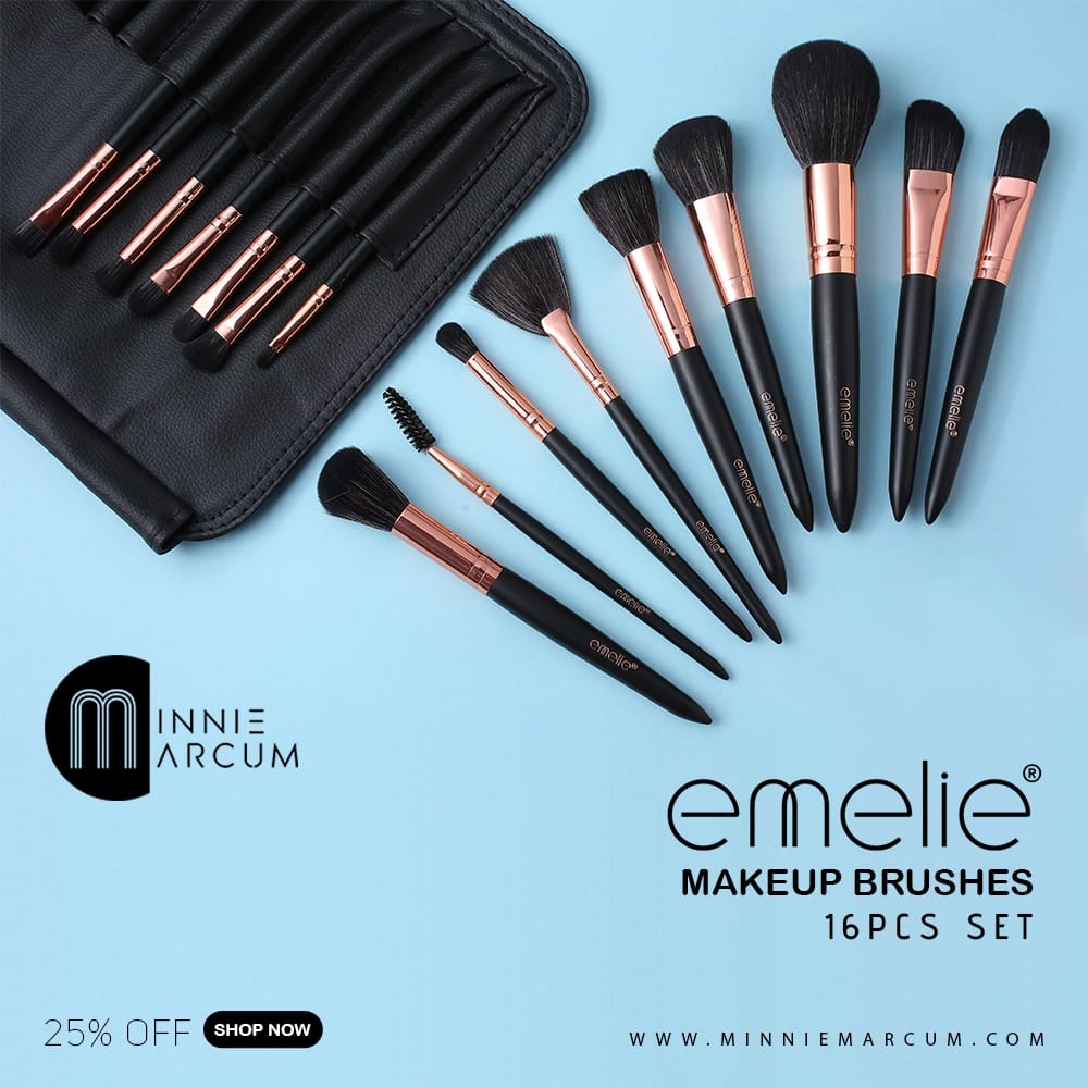 emelie MAKEUP BRUSHES 16PCS SET