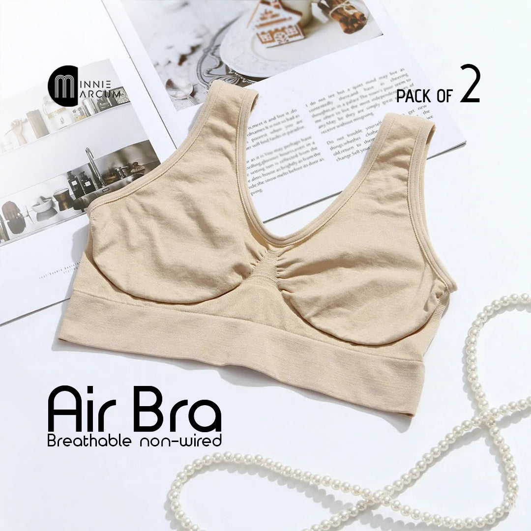 Air Bra Breathable Non-Wired Air Bra (Pack of 2)