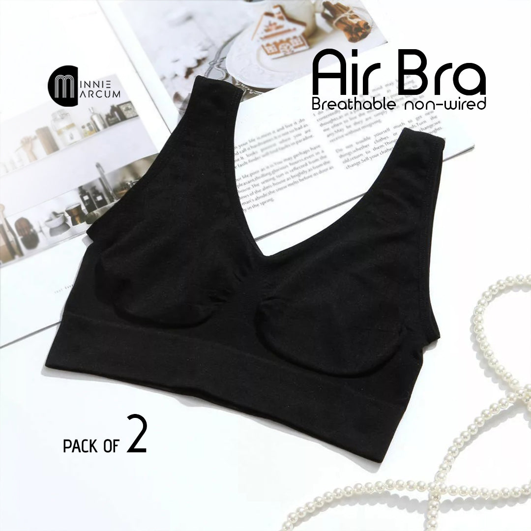 Air Bra Breathable Non-Wired Air Bra (Pack of 2)