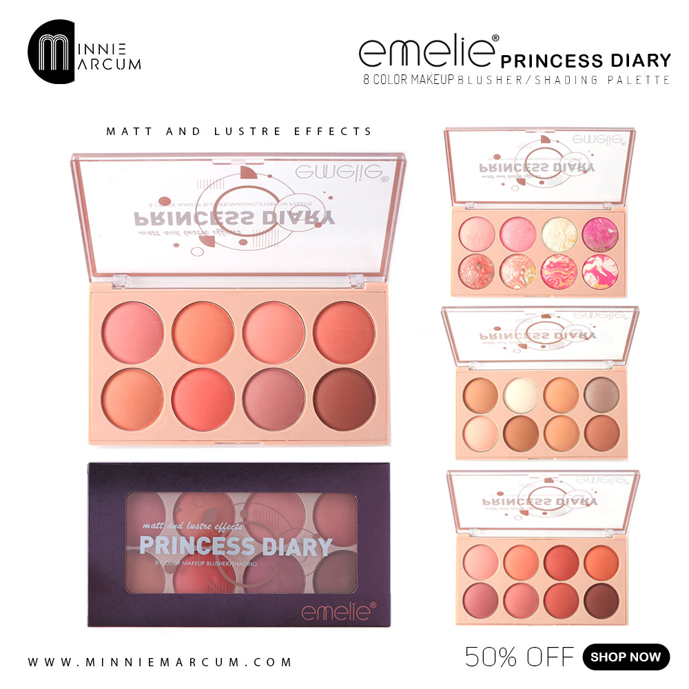 EMELIE PRINCESS DIARY 8 COLOR MAKEUP BLUSHER/SHADING PALETTE