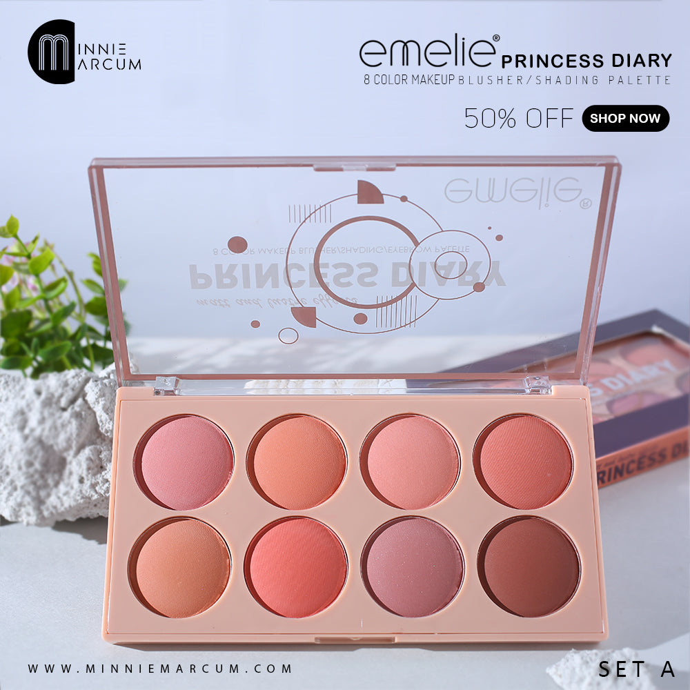 EMELIE PRINCESS DIARY 8 COLOR MAKEUP BLUSHER/SHADING PALETTE