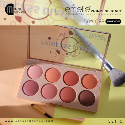 EMELIE PRINCESS DIARY 8 COLOR MAKEUP BLUSHER/SHADING PALETTE