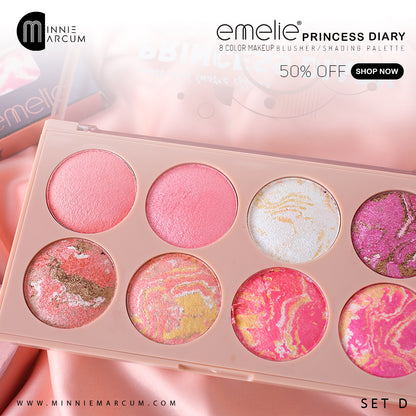 EMELIE PRINCESS DIARY 8 COLOR MAKEUP BLUSHER/SHADING PALETTE