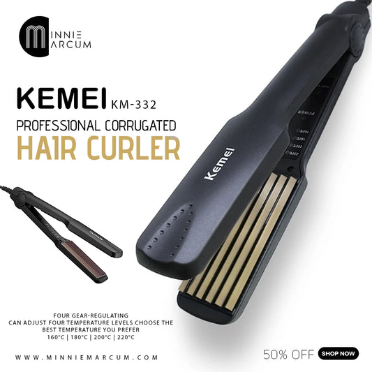 KEMEI Professional Corrugated HAIR CURLER KM-332