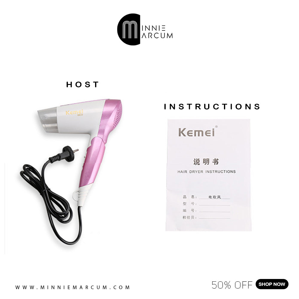 KM-6833 FOLDABLE HAIR DRYER