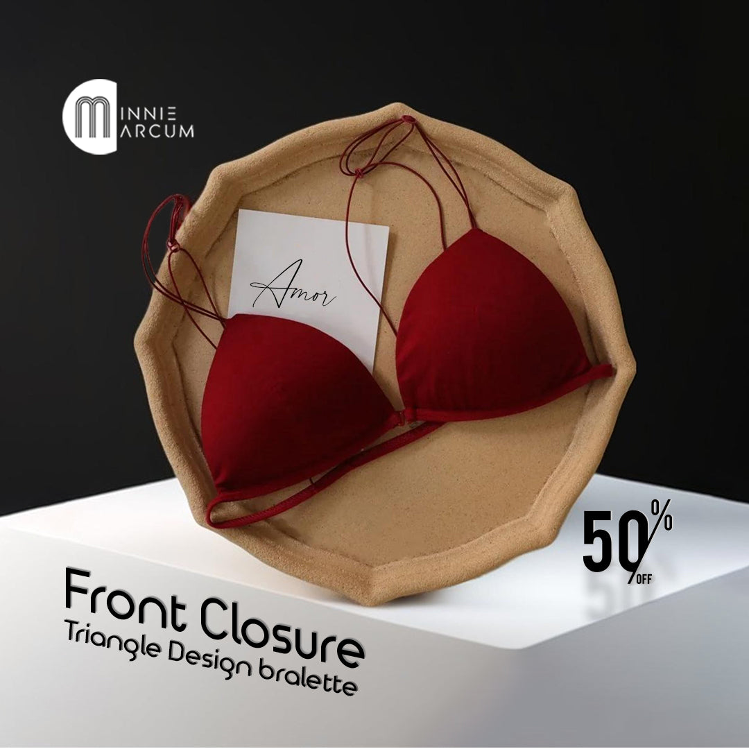 Front Closure Triangle Design bralette