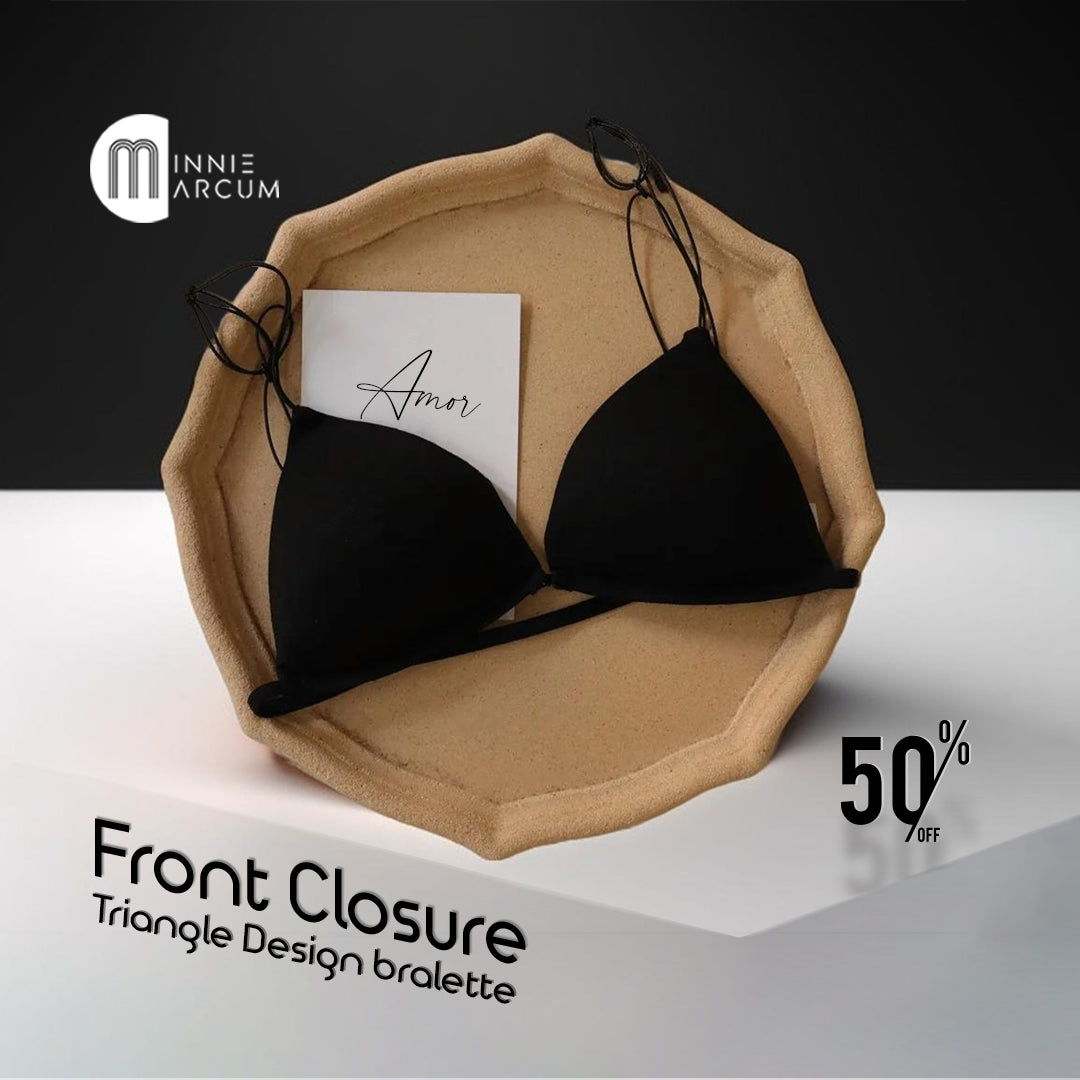 Front Closure Triangle Design bralette