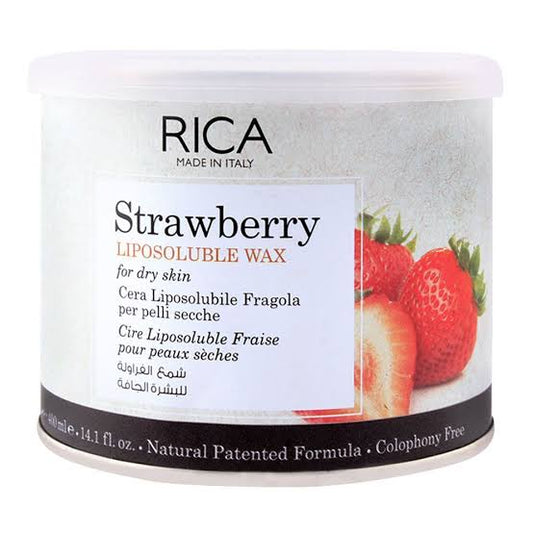 RICA Strawberry Liposoluble Wax, For Dry Skin, 400ml