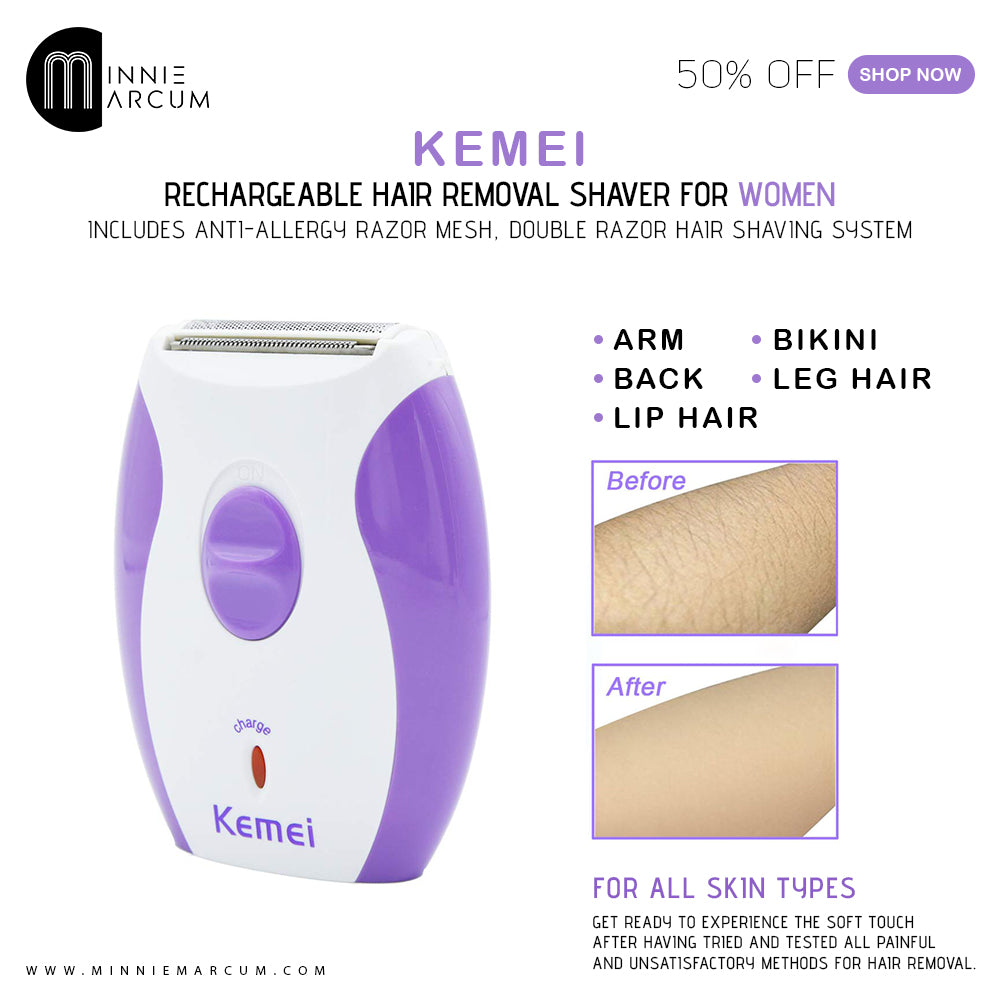 Kemei KM-280R Hair Removal Shaver for Women