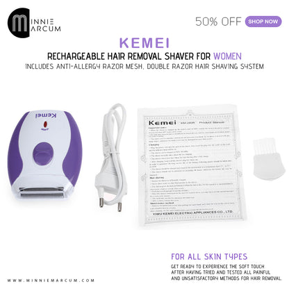 Kemei KM-280R Hair Removal Shaver for Women