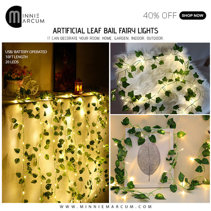 ARTIFICIAL LEAF BAIL FAIRY LIGHTS IT CAN DECORATE YOUR ROOM, HOME,