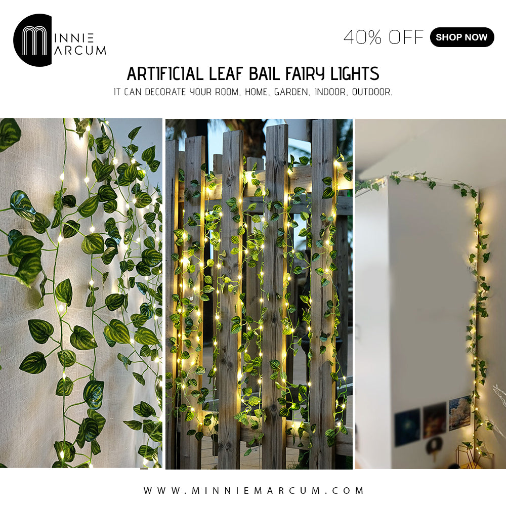 ARTIFICIAL LEAF BAIL FAIRY LIGHTS IT CAN DECORATE YOUR ROOM, HOME,