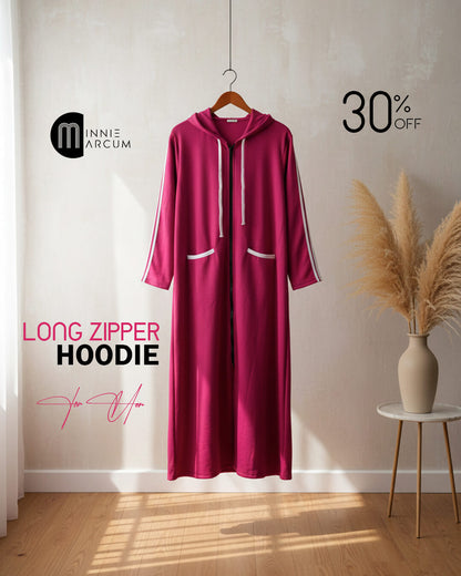 Long Zipper Hoodie for Her