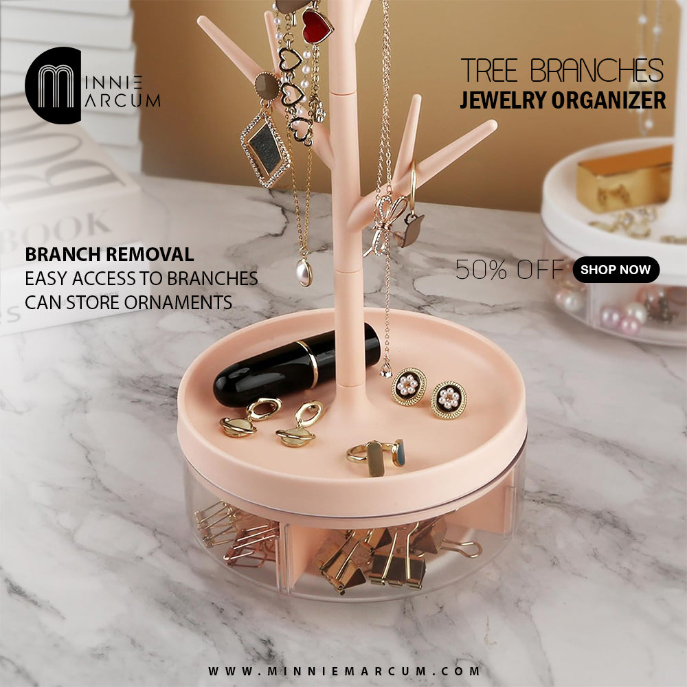 TREE BRANCHES  JEWELRY ORGANIZER 360° ROTATING 50% OFF