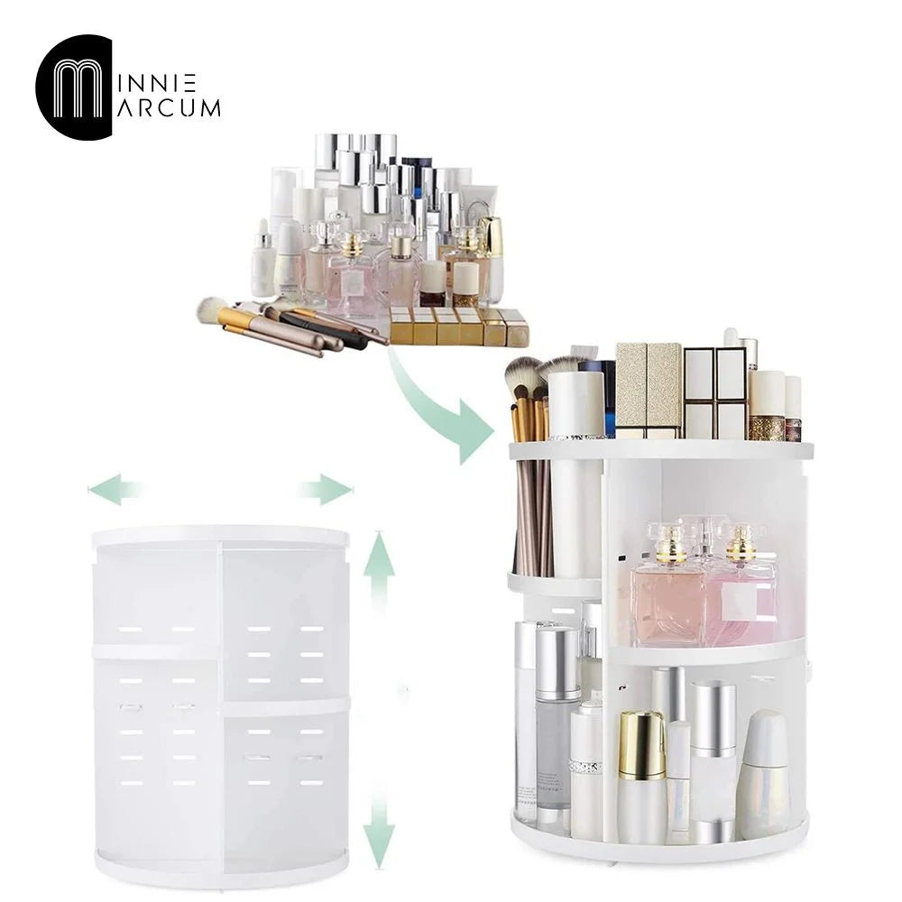 360° ROTATION VANITY MAKEUP ORGANIZER