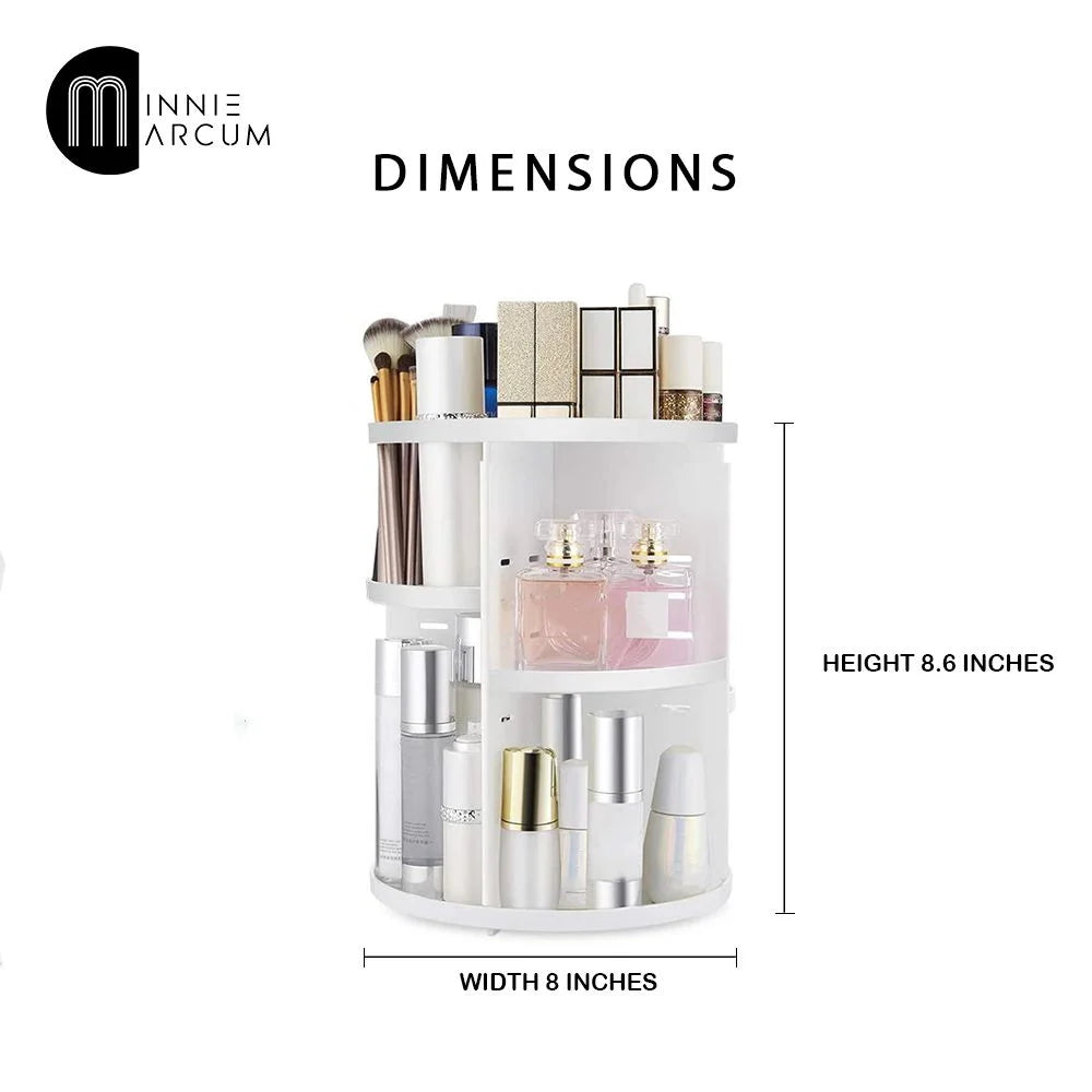 360° ROTATION VANITY MAKEUP ORGANIZER