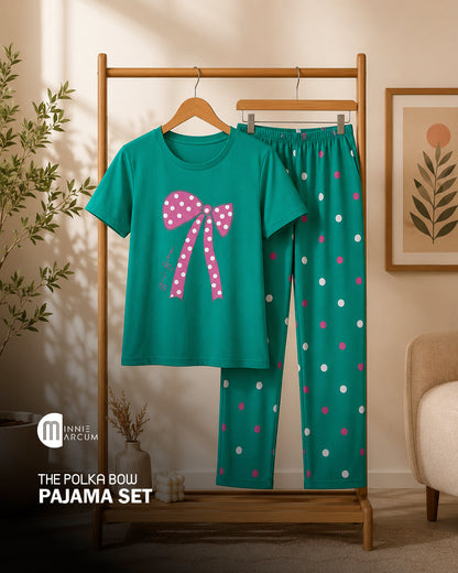 The Polka Bow Pajama Set