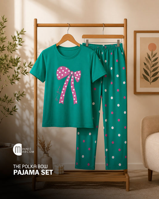 The Polka Bow Pajama Set