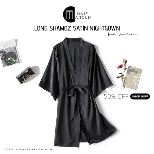 Long Shamoz Satin Nightgown for Women