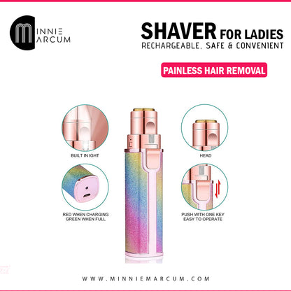 SHAVER FOR LADIES RECHARGEABLE, SAFE AND CONVENIENT