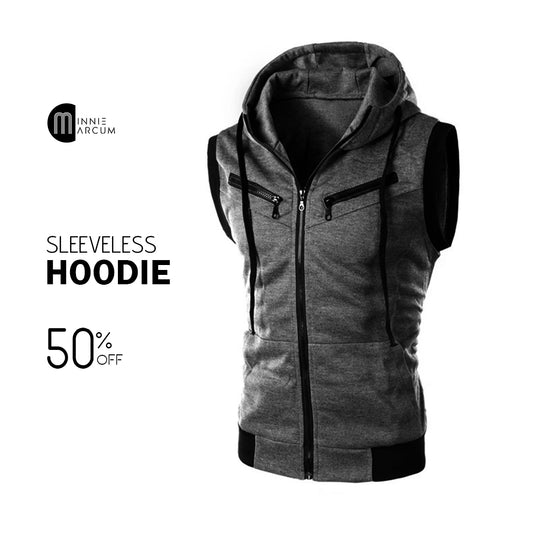 Sleeveless Zipper Hoodie