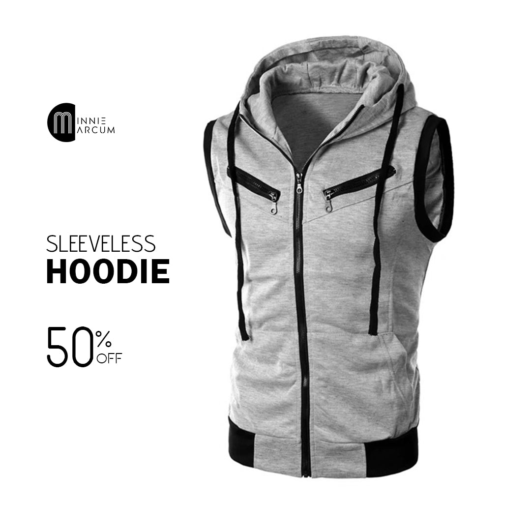 Sleeveless Zipper Hoodie