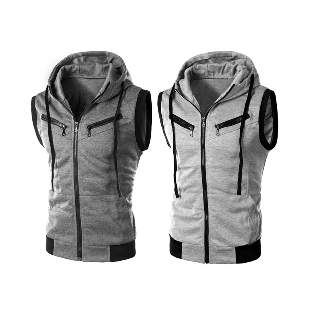 Sleeveless Zipper Hoodie