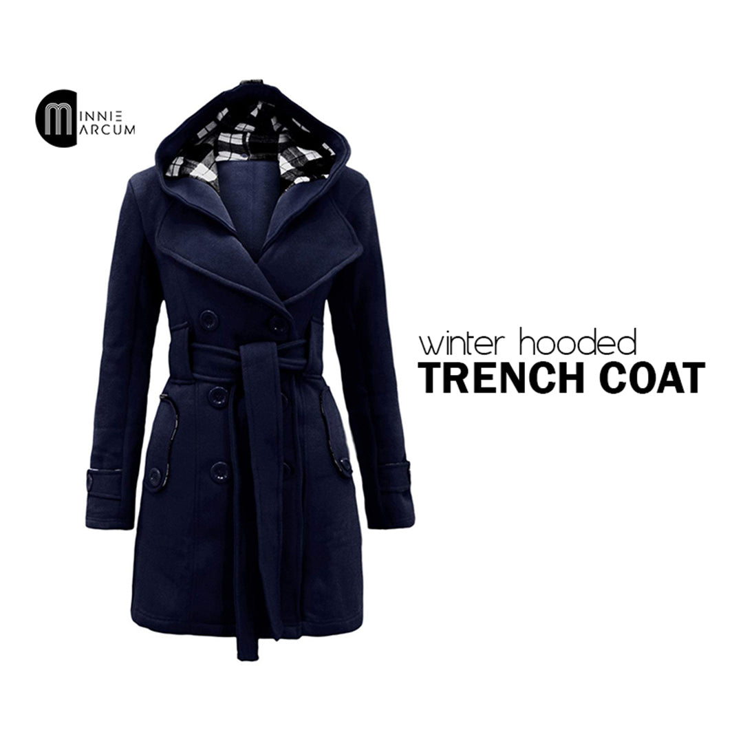 Winter Hooded Trench Coat