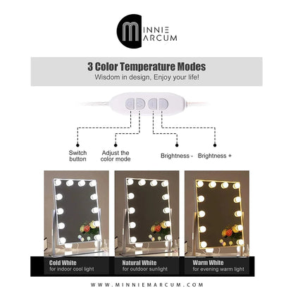 Makeup Vanity Mirror Lights / 10 Bulbs 3 Colors Modes