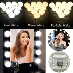 Professional Makeup Vanity Mirror Lights / 10 Bulbs 3 Colors Modes